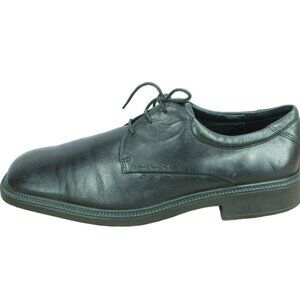 Ecco Black Leather Lace Up Casual Dress Oxford Shoes Size 46 US 13
